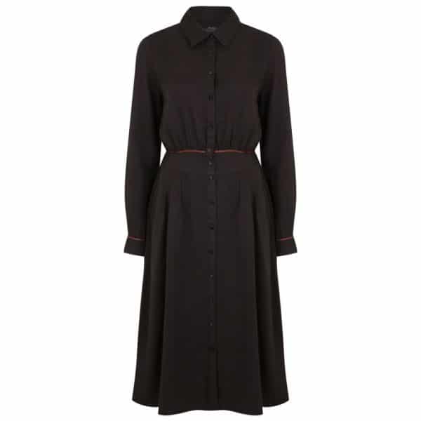 001.006737_BLACK_6 Γυναικείο σεμιζιέ Φόρεμα - Image 2