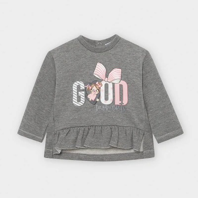 Φούτερ βολάν baby κορίτσι Γκρι