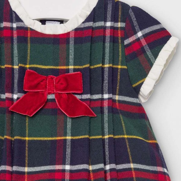 10-02867-025-800-6.jpg Φόρεμα καρό Νεογέννητο κορίτσι Πράσινο - Image 3