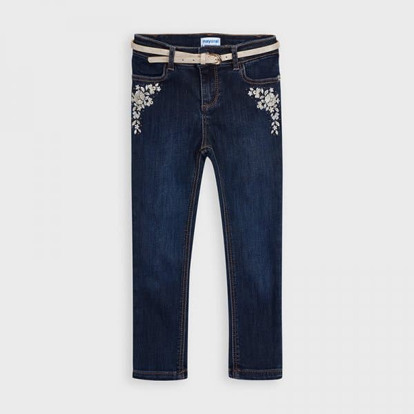 Παντελόνι μακρύ τζιν μεταλλιζέ skinny fit κορίτσι - Image 1