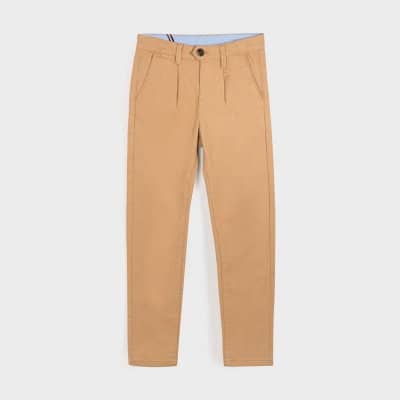 Παντελόνι μακρύ λοξότσεπο καπαρτινέ αγόρι Καμηλό