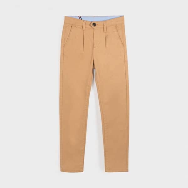 10-07528-085-800-4.jpg Παντελόνι μακρύ λοξότσεπο καπαρτινέ αγόρι Καμηλό - Image 1