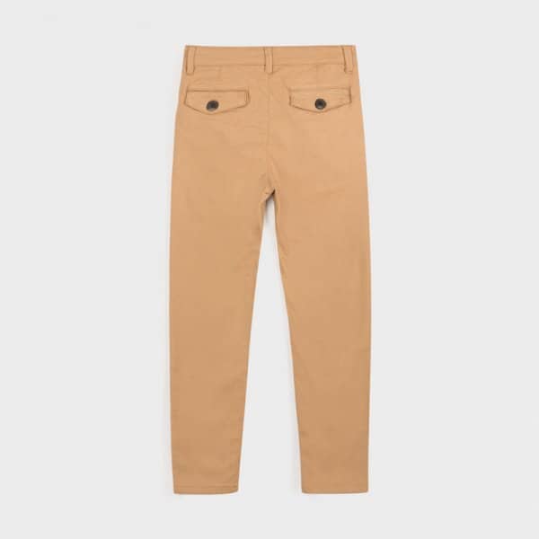 Παντελόνι μακρύ λοξότσεπο καπαρτινέ αγόρι Καμηλό - Image 2