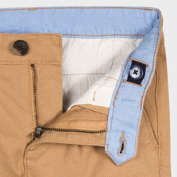 Παντελόνι μακρύ λοξότσεπο καπαρτινέ αγόρι Καμηλό - Image 3