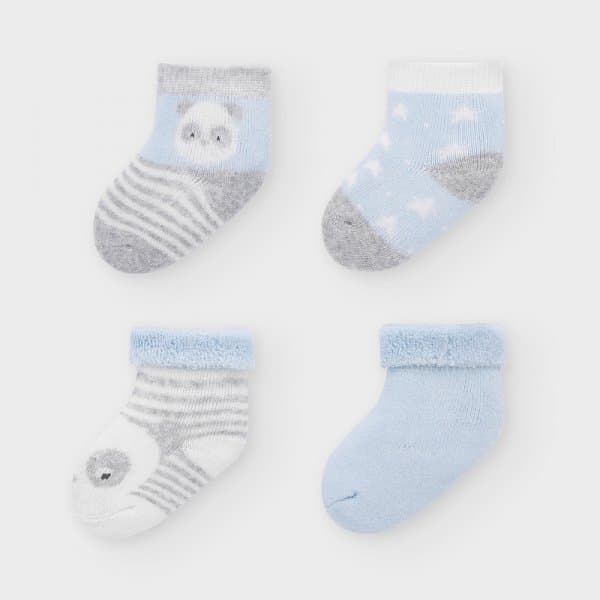 10-09302-077-800-4.jpg Σετ 4 καλτσάκια Νεογέννητο αγόρι Σιελ - Image 1