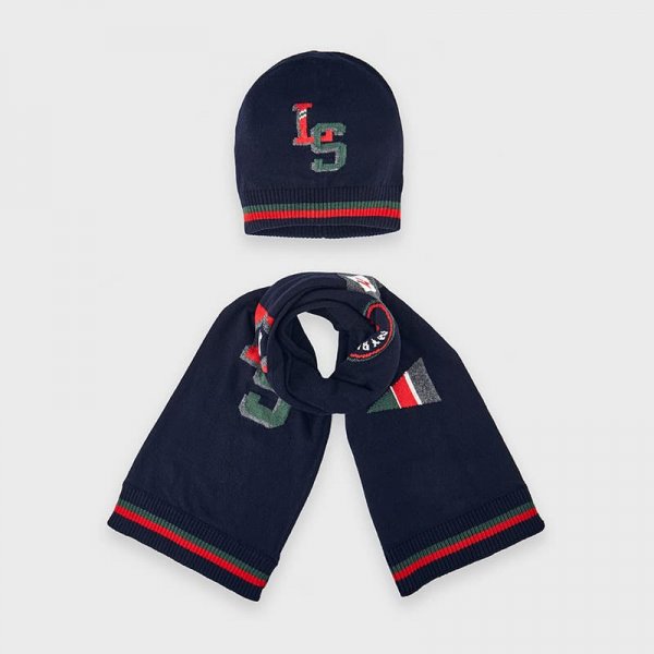 10-10893-049-800-4.jpg Σετ σκούφος και κασκόλ leadership αγόρι Ναυτικό Μπλε - Image 1