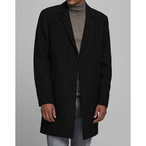 3120AJACK3500008_Black_1.jpg JACK & JONES JJEMOULDER WOOL COAT - Image 1