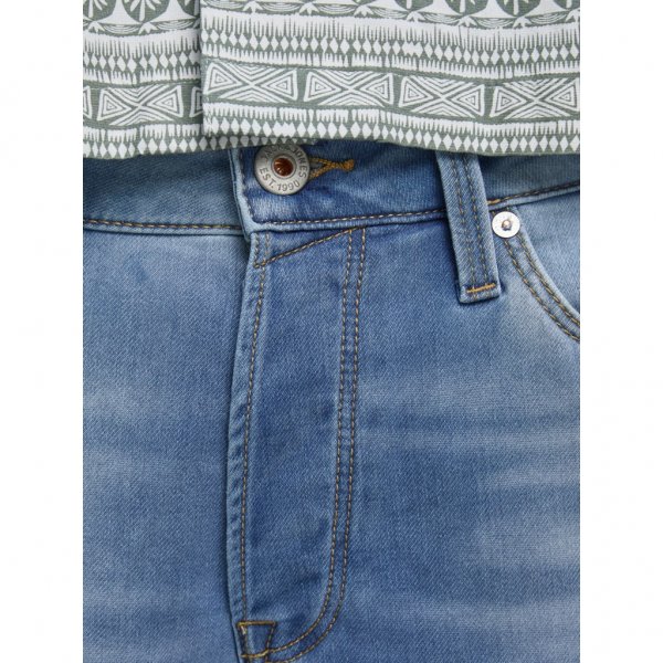 12166263_3251519_Detail Jack & jones ανδρική  βερμούδα τζιν Slim fit blue denim - Image 3