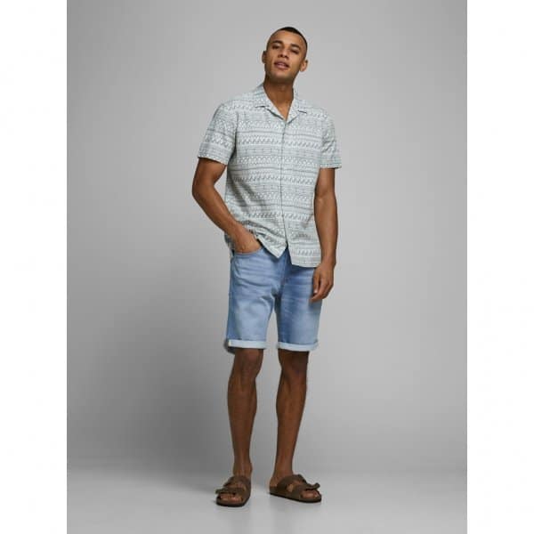 12166263_3251519_Front Full Jack & jones ανδρική  βερμούδα τζιν Slim fit blue denim - Image 5