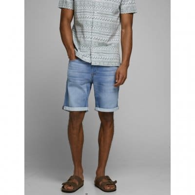 Jack & jones ανδρική βερμούδα τζιν Slim fit blue denim