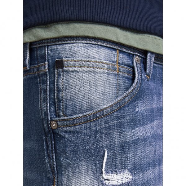 12185918_3564487_Detail JACK & JONES Ανδρικό Παντελόνι Τζιν Ανοιχτό slim fit Μπλέ - Image 3
