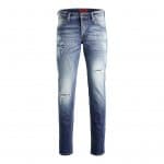JACK & JONES Ανδρικό Παντελόνι Τζιν Ανοιχτό slim fit Μπλέ - Image 6