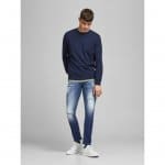 JACK & JONES Ανδρικό Παντελόνι Τζιν Ανοιχτό slim fit Μπλέ - Image 5