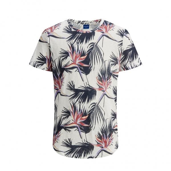 12186324_3563892_Front Jack & jones T-shirts ανδρικό κοντομάνικο Regular fit Cloud dancer - Image 2