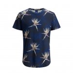 Jack & jones T-shirts ανδρικό κοντομάνικο regular fit Navy peony