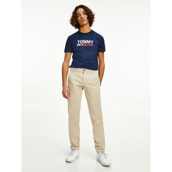 C11_02_DM0DM09595ABM_MO-ST-F1 Παντελόνι Βαμβακερό ανδρικό Tommy Hilfiger Scanton Chino DM9595 Μπέζ - Image 1