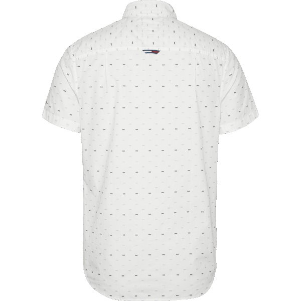 DM0DM10162YBR_B Ανδρικό Πουκάμισο Tommy Jeans Sleeve Dobby Shirt Λευκό - Image 3