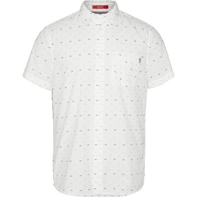 Ανδρικό Πουκάμισο Tommy Jeans Sleeve Dobby Shirt Λευκό
