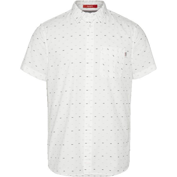DM0DM10162YBR_F Ανδρικό Πουκάμισο Tommy Jeans Sleeve Dobby Shirt Λευκό - Image 1