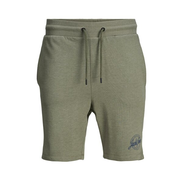 JACK&JONES_SpringSummer2021_3375269_12174129 Jack & jones ανδρική βερμούδα φούτερ 12174129-Dusty Olive - Image 1