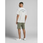 Jack & jones ανδρική βερμούδα φούτερ 12174129-Dusty Olive - Image 8