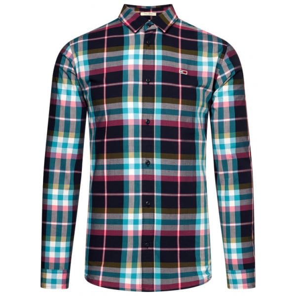 tommy-jeans-poukamiso-essential-check-dm0dm07911-egkhromo-regular-fit (3) Tommy Jeans Πουκάμισο Ανδρικό καρό Έγχρωμο - Image 1