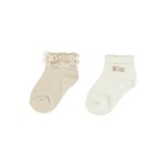 Σετ 2 καλτσάκια baby κορίτσι Σαμπανιζέ