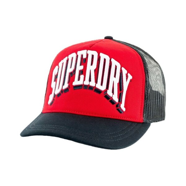 Ανδρικό Sport Tri Logo Trucker Cap Μπλέ Κόκκινο - Image 1