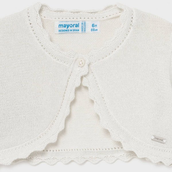 21-00306-033-800-6 Ζακέτα πλεκτή Ecofriends baby κορίτσι Ασημί μεταλλικό - Image 3