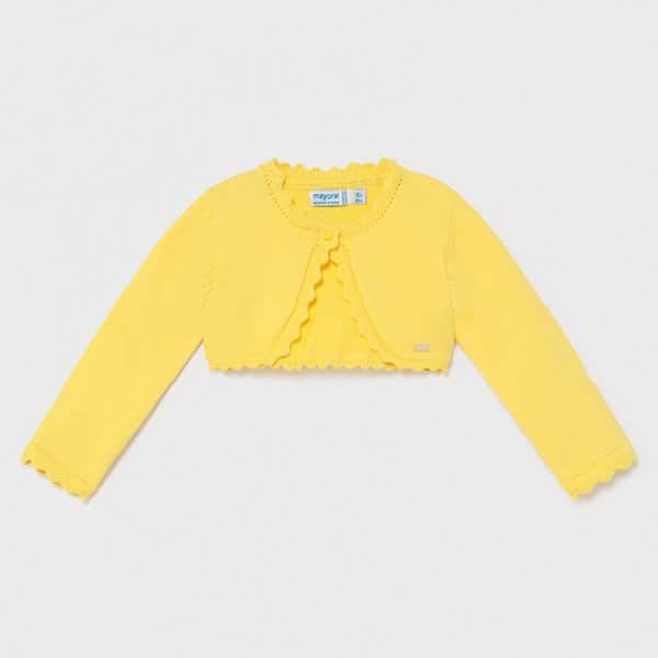 21-00306-036-800-4 Ζακέτα πλεκτή Ecofriends baby κορίτσι Κίτρινη - Image 1