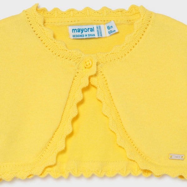 21-00306-036-800-6 Ζακέτα πλεκτή Ecofriends baby κορίτσι Κίτρινη - Image 3
