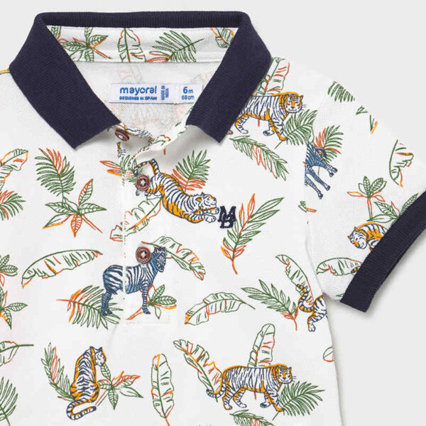 21-01101-004-800-6 Πόλο κοντομάνικο σταμπωτό baby αγόρι Πολύχρωμο - Image 3