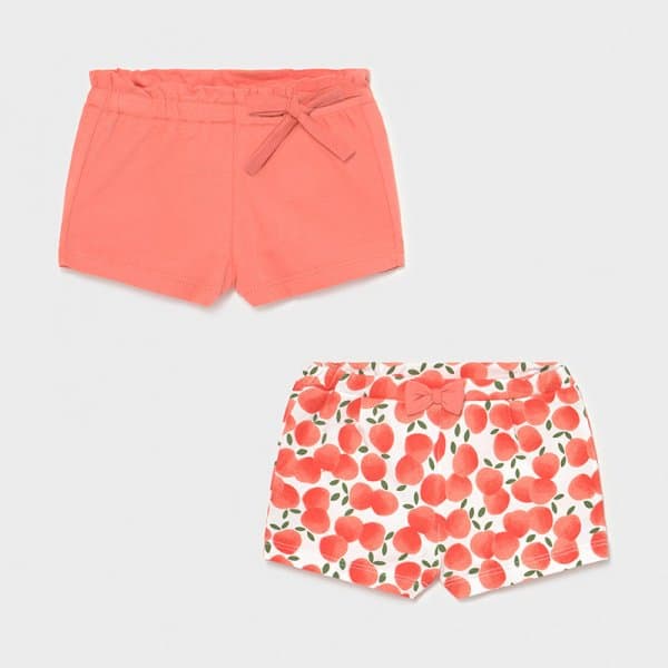 21-01206-053-800-4 Σετ 2 σορτς Νεογέννητο κορίτσι Πορτοκαλί - Image 1