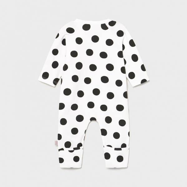 Πιτζαμάκι πουά Νεογέννητο κορίτσι Μαύρο - Image 2