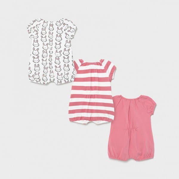 Σετ 3 πιτζαμάκια Νεογέννητο κορίτσι Ροζ - Image 2