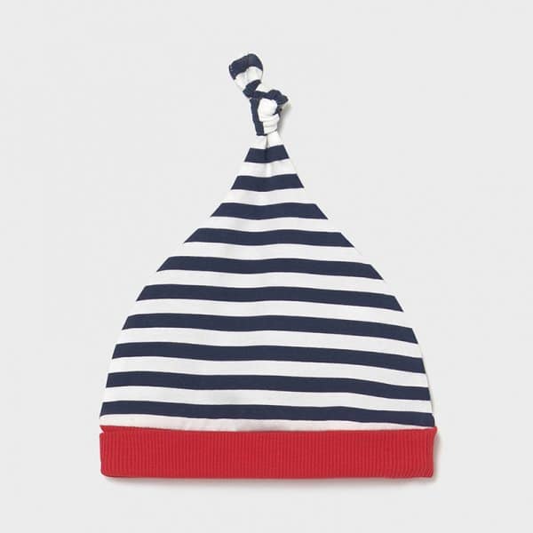 21-01632-010-800-7 Πιτζαμάκι με σκούφο Νεογέννητο αγόρι Ασημί Σκούρο - Image 4