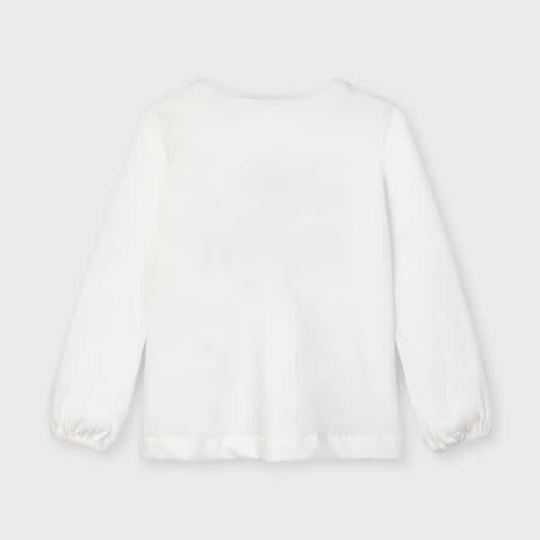 Μπλούζα με στέκα κορίτσι Εκρού - Image 2