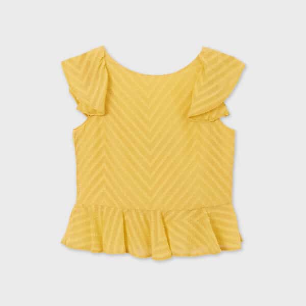 21-06175-025-800-4 Πουκαμίσα βολάν κορίτσι Μουσταρδί - Image 1