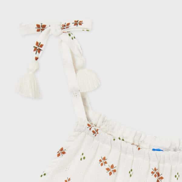 21-06188-090-800-6 Πουκαμίσα σταμπωτή τιράντες κορίτσι Μπεζ - Image 3