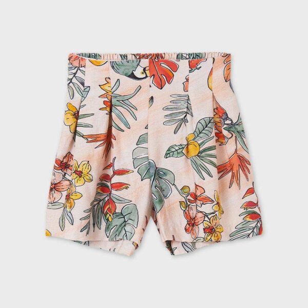 21-06297-006-800-4 Παντελόνι κοντό σταμπωτό κορίτσι Ροδακινί - Image 1