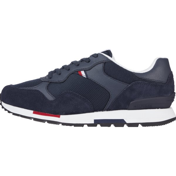 FM0FM03418DW5_F Ανδρικό Παπούτσι Tommy Jeans Retro Runner Mix Μπλέ - Image 1