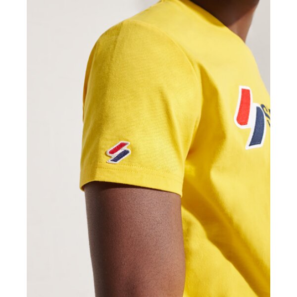 Ανδρική Μπλούζα Κοντομάνικη Syperdry Sportstyle Applique Κίτρινη - Image 3