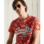 Ανδρική Μπλούζα Syperdry Vl Aop Tee Κόκκινο