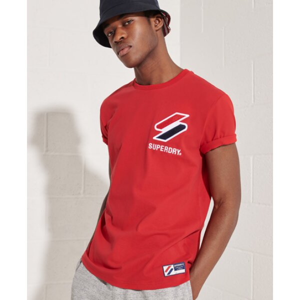Main Ανδρική Μπλούζα Superdry Sportstyle Chenille Tee Κόκκινο - Image 1