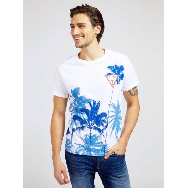 Ανδρική Μπλούζα Guess Windswell Cn Ss Tee Λευκό - Image 1