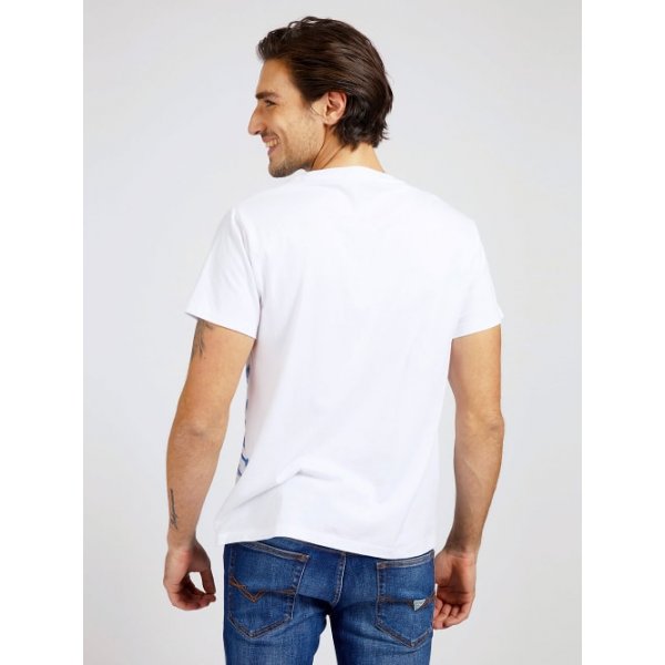 Ανδρική Μπλούζα Guess Windswell Cn Ss Tee Λευκό - Image 3