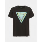 Ανδρική Μπλούζα Guess Brushed Triangle Cn sS Tee Μαύρο