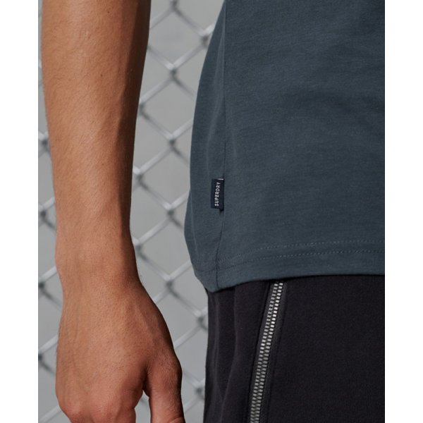 upload9223368955665741754 Ανδρική Κοντομάνικη Μπλούζα SUPERDRY Μπλέ Γκρί - Image 2
