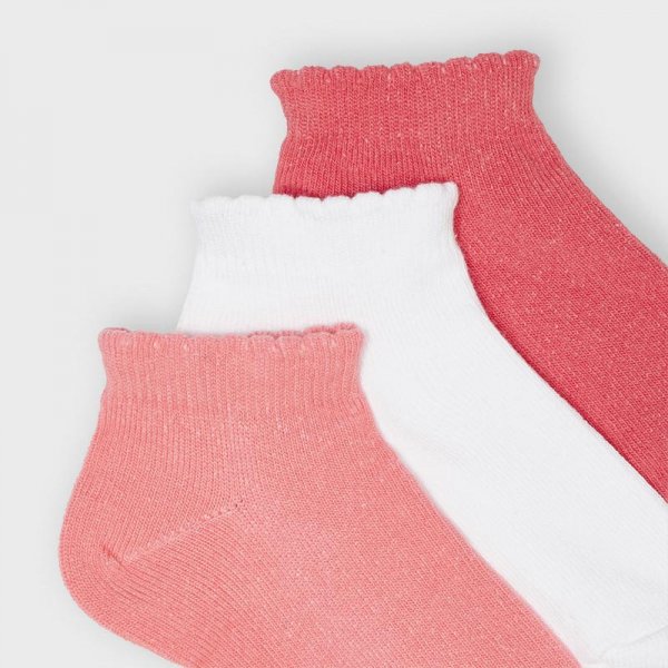 Σετ 3 καλτσάκια κορίτσι Κοραλί - Image 2