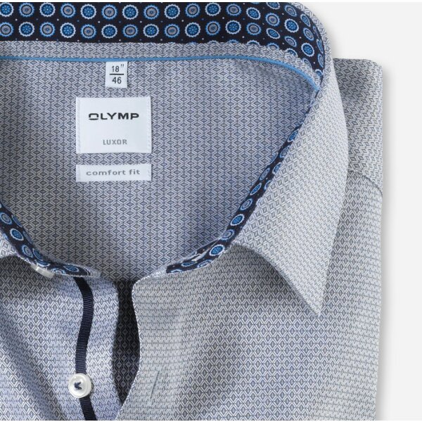 Ανδρικό Πουκάμισο OLYMP Luxor comfort fit / New Kent  Μπλέ - Image 2